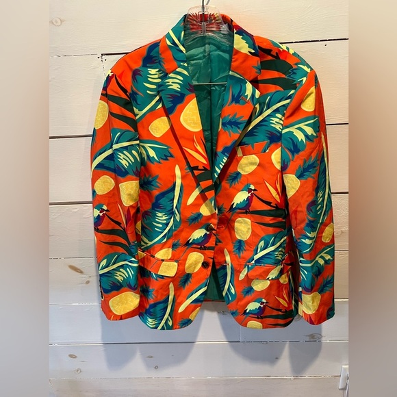 Shinesty Vibrant Tropical Blazer, size 36, Hawaiian, beach, summer, gaudy, EUC - Picture 1 of 10